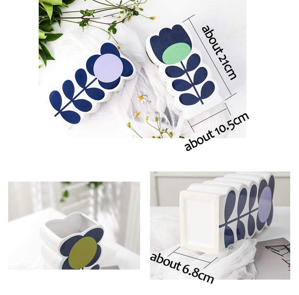 Multicolored Floral Vases