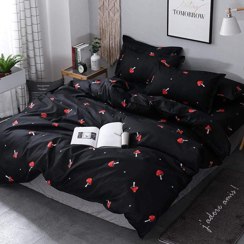Mushroom Print Duvet Set 3pcs