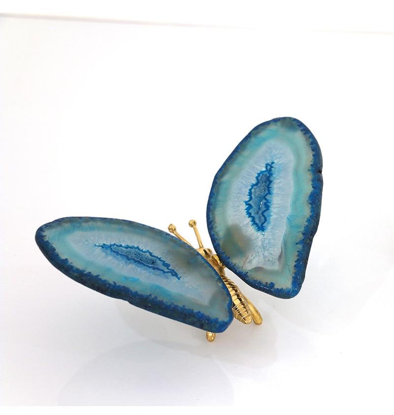 Natural Agate Butterfly Decor