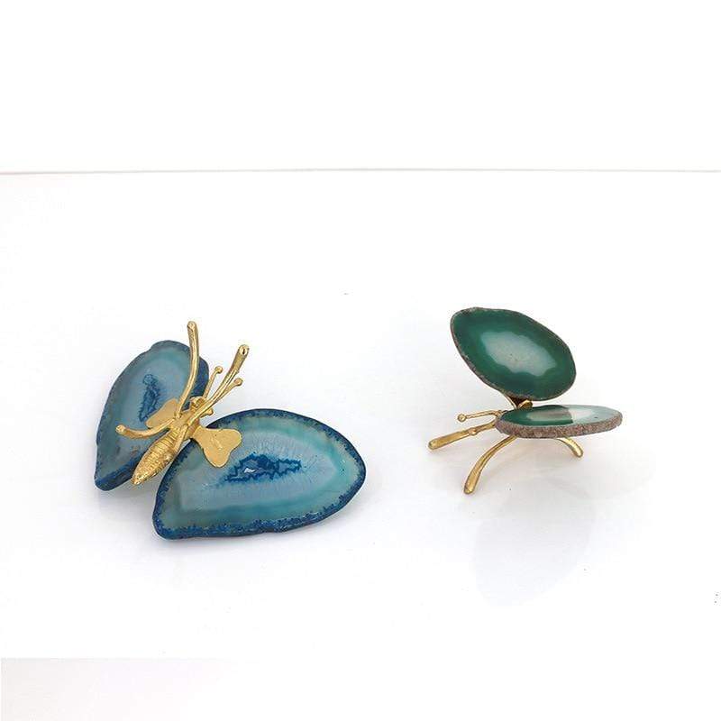 Natural Agate Butterfly Decor