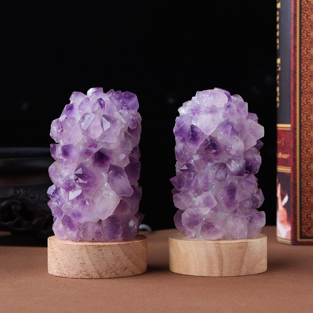 Natural Amethyst Crystal Lamp