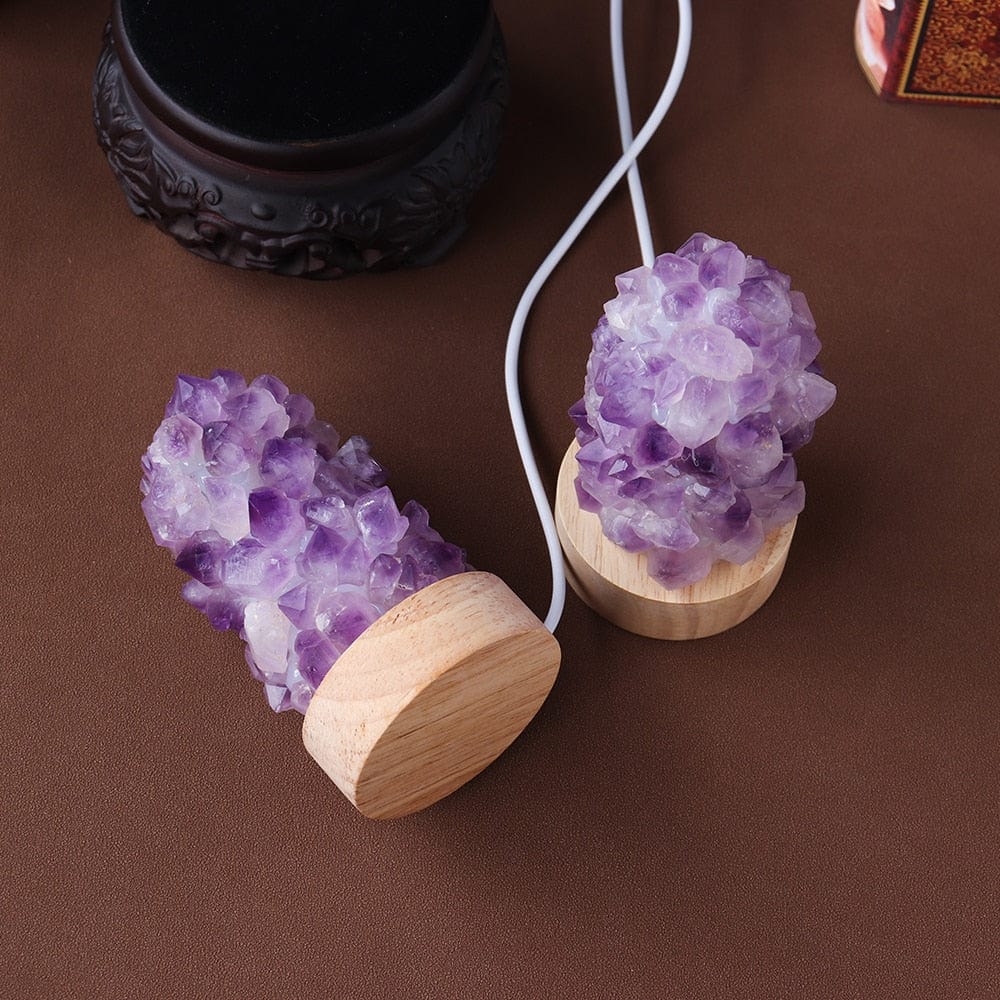 Natural Amethyst Crystal Lamp