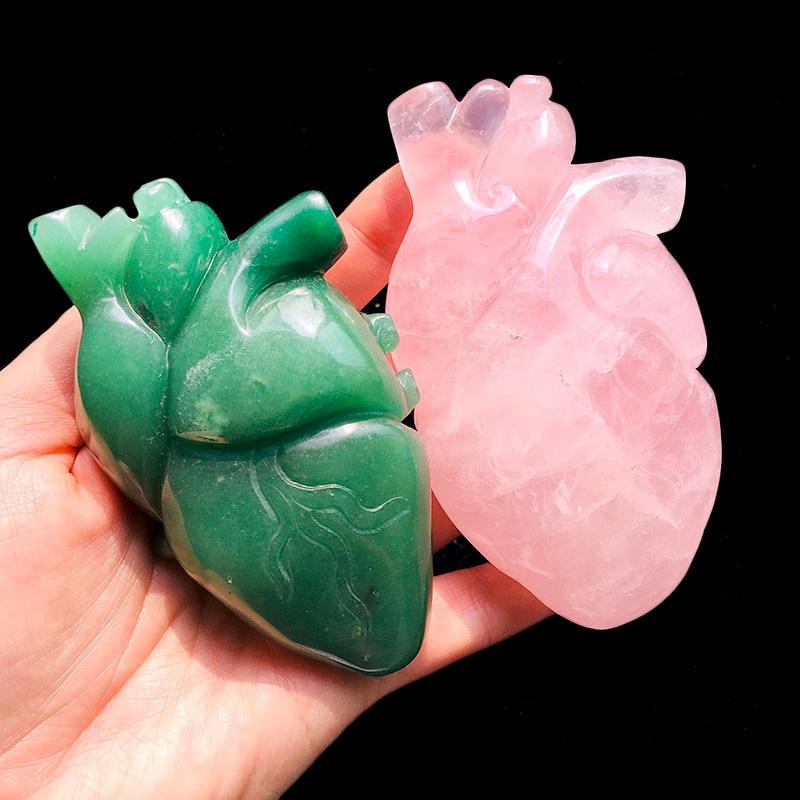 Natural Crystals Anatomical Heart Decor