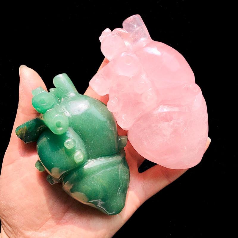 Natural Crystals Anatomical Heart Decor