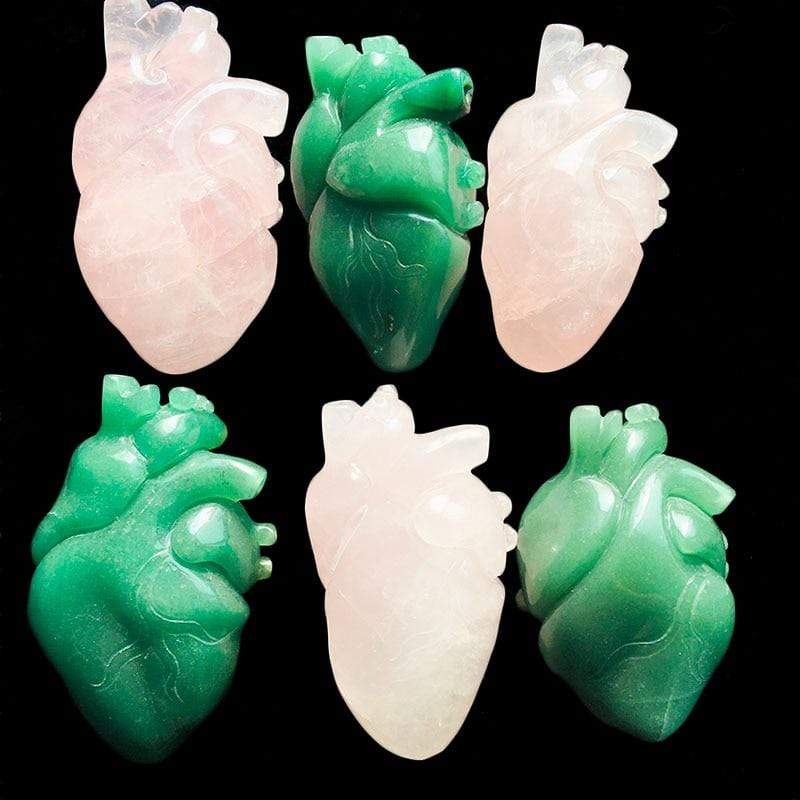 Natural Crystals Anatomical Heart Decor