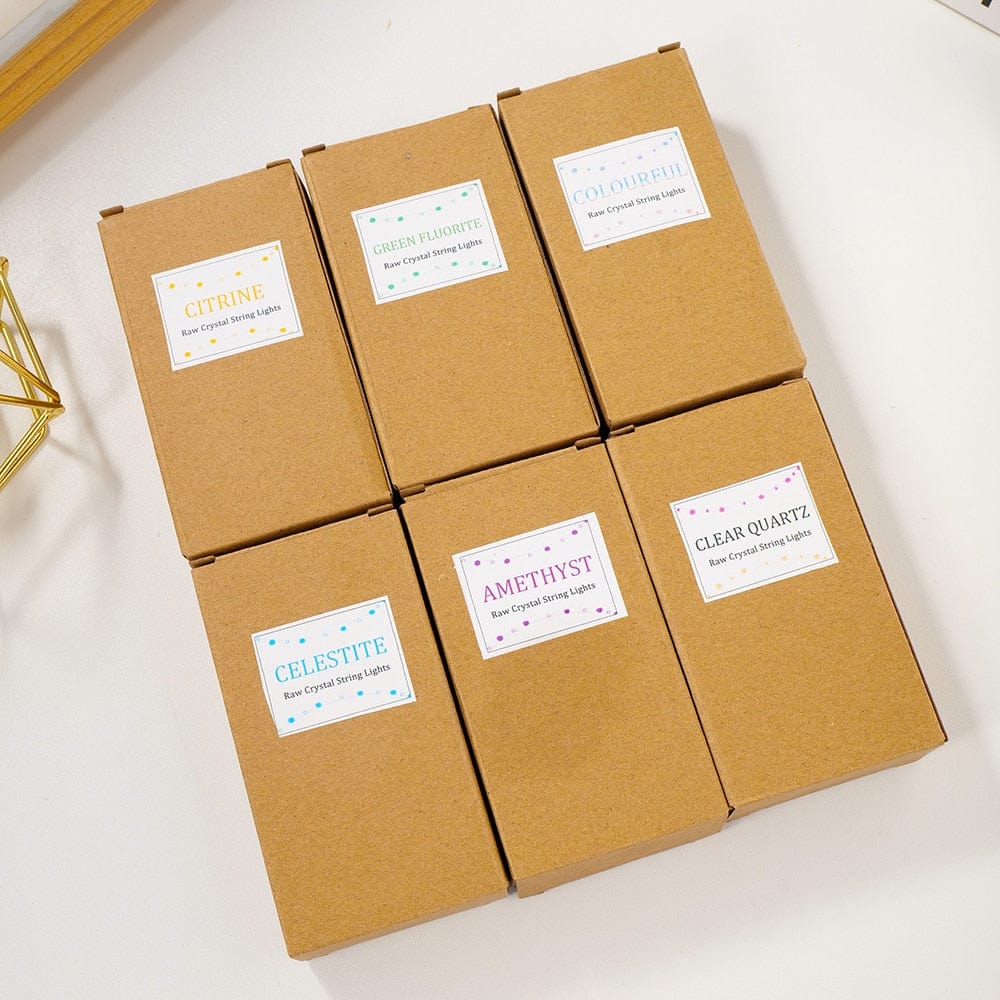 Natural Quartz Crystals String Lights