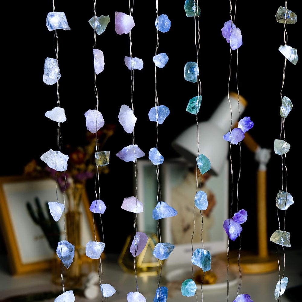 Natural Quartz Crystals String Lights