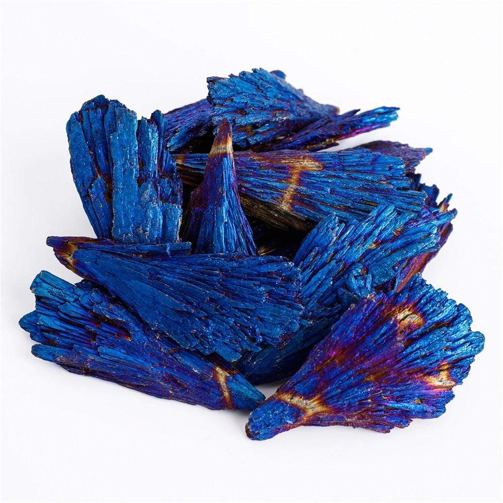 Rainbow Peacock Titanium Kyanite Blades