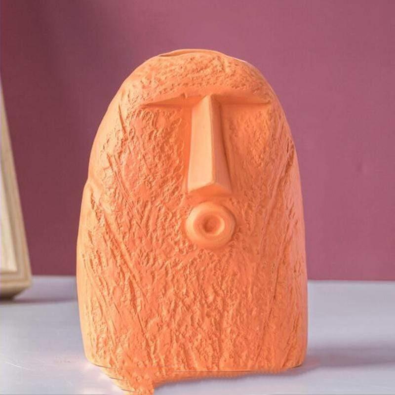 Colored Silly Face Flower Pot