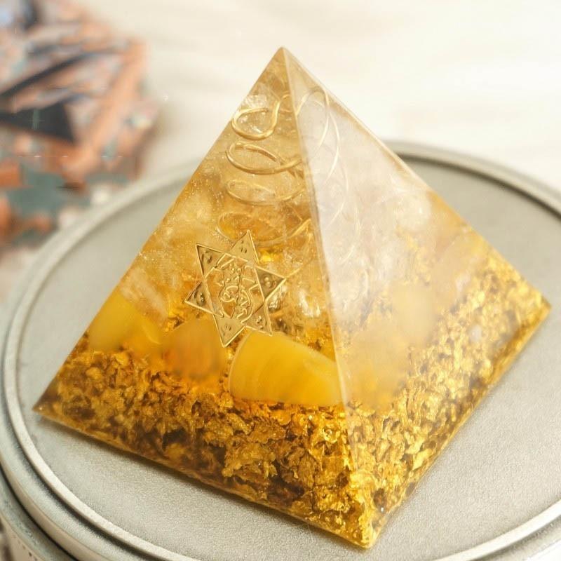 Orgonite Citrine Crystal Pyramid