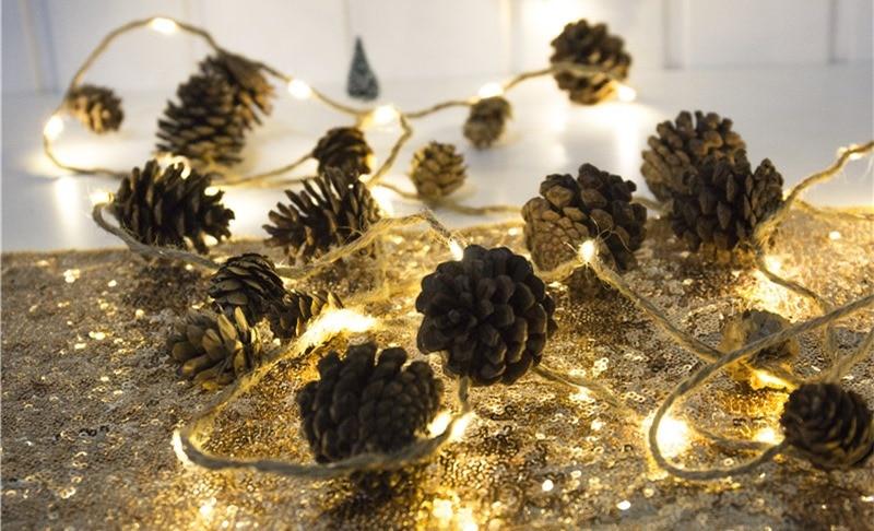 Pine Cones LED Light Decor