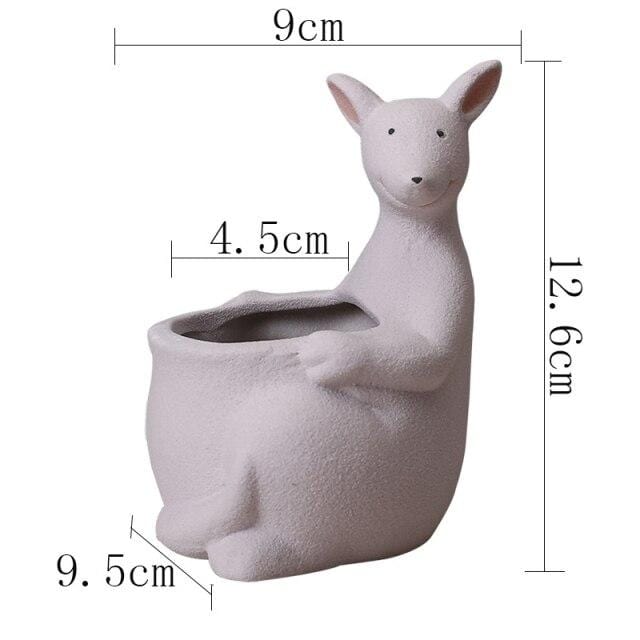 Kangaroo Ceramic Flower Pot