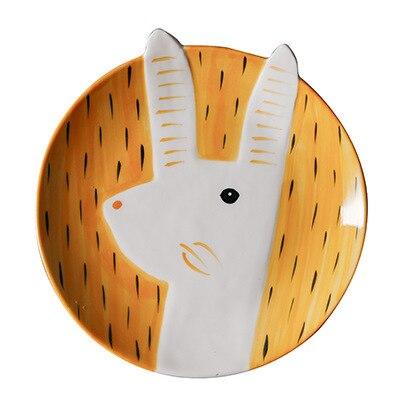 Hand Painted Animal Ceramic Plates