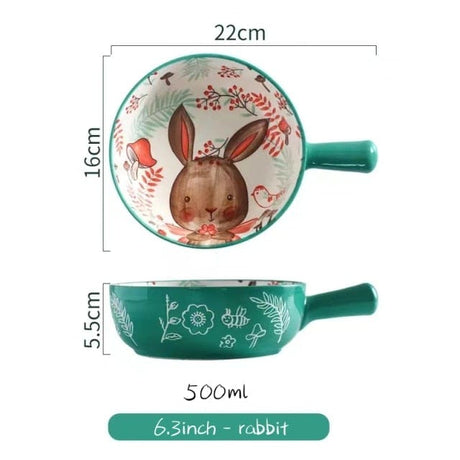 Forest Animals Ceramic Bowls