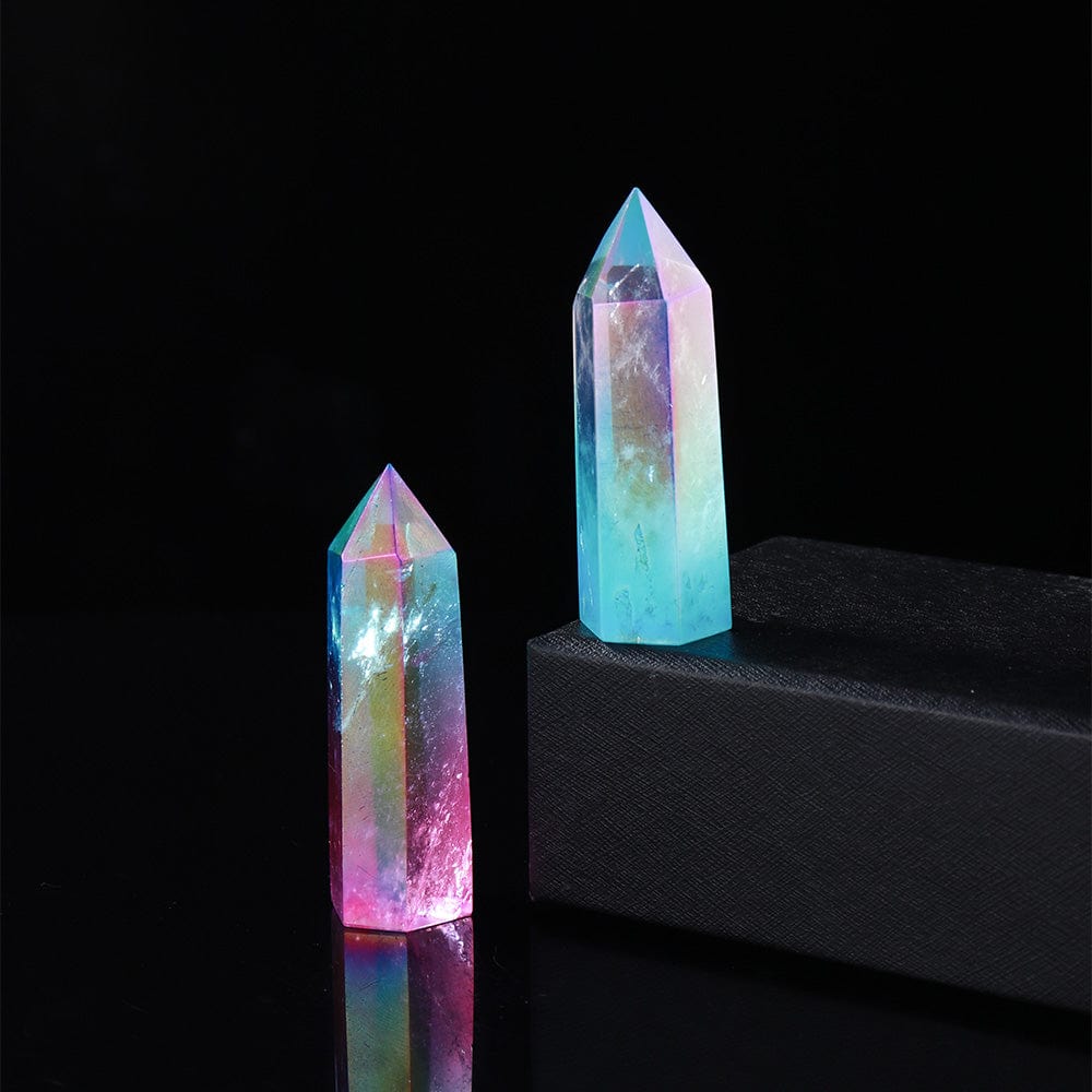 Rainbow Clear Quartz Point Tower Crystal
