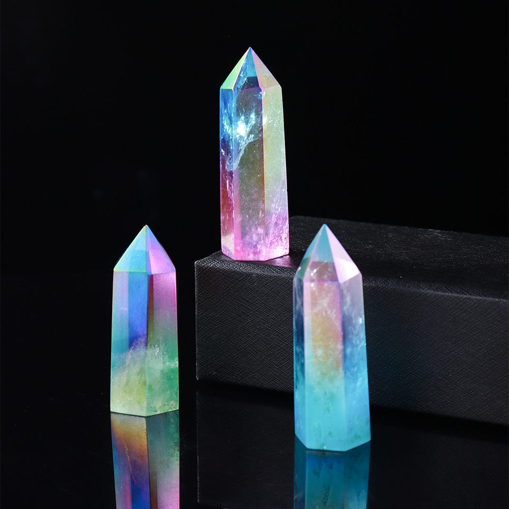 Rainbow Clear Quartz Point Tower Crystal