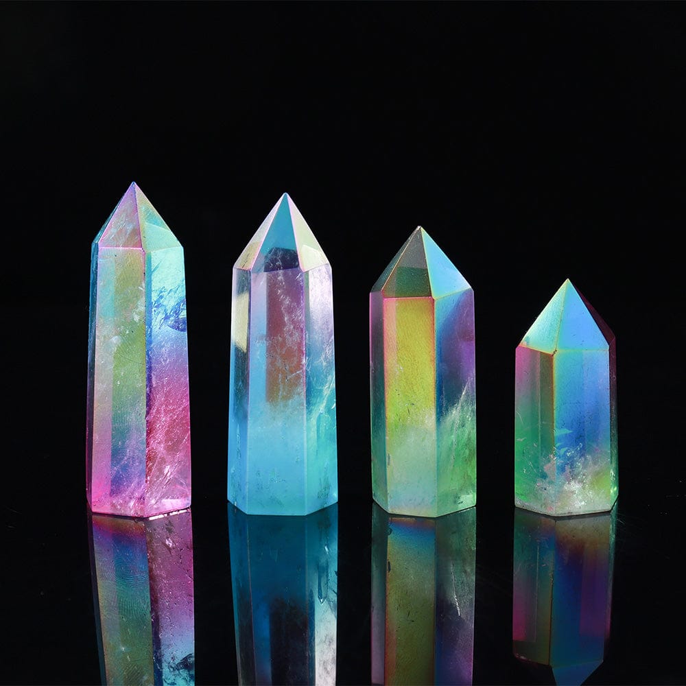 Rainbow Clear Quartz Point Tower Crystal