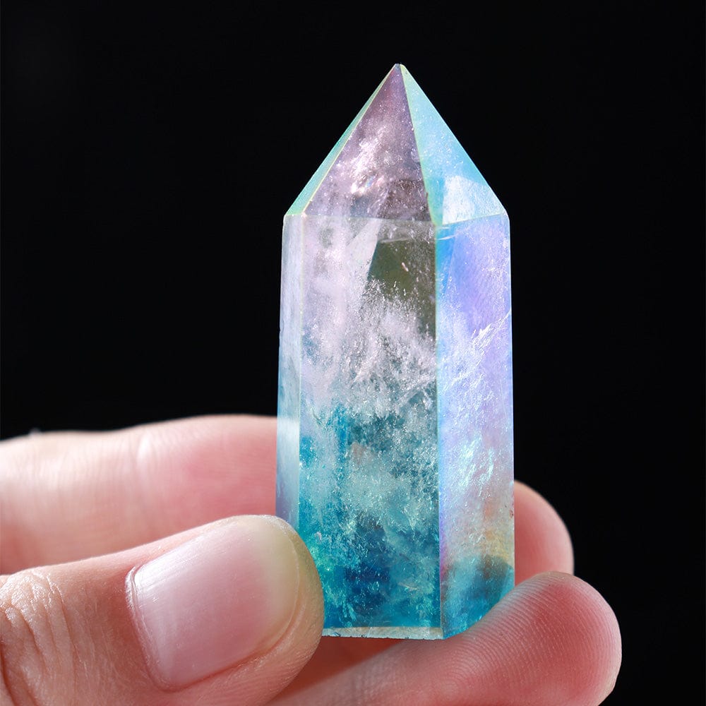 Rainbow Clear Quartz Point Tower Crystal