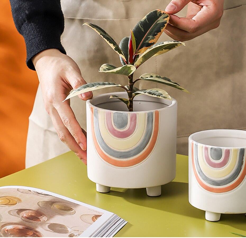 Rainbow Flower Pot