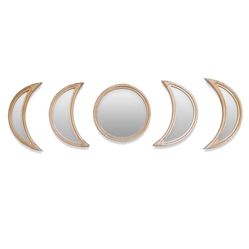 Rattan Moonphase Mirror Set