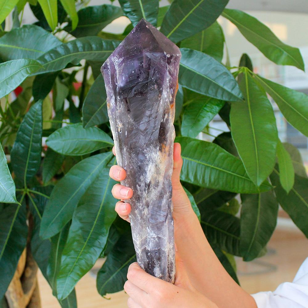Raw Natural Amethyst Quartz Cluster Rod