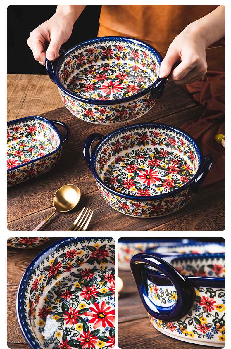 Retro Floral Ceramic Tableware