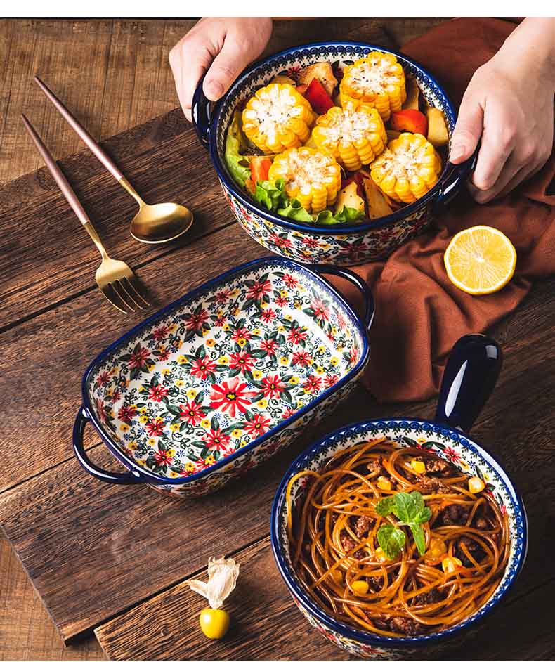 Retro Floral Ceramic Tableware