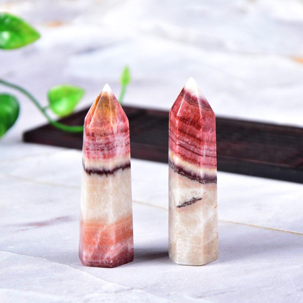 Rhodochrosite Quartz Crystal Point Tower