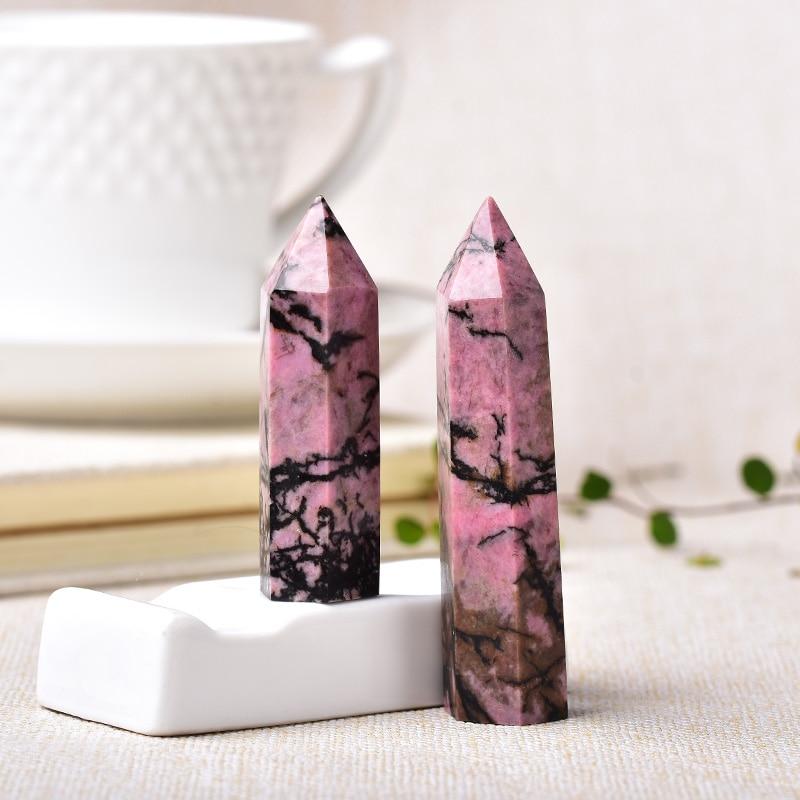 Rhodonite Crystal Point Tower