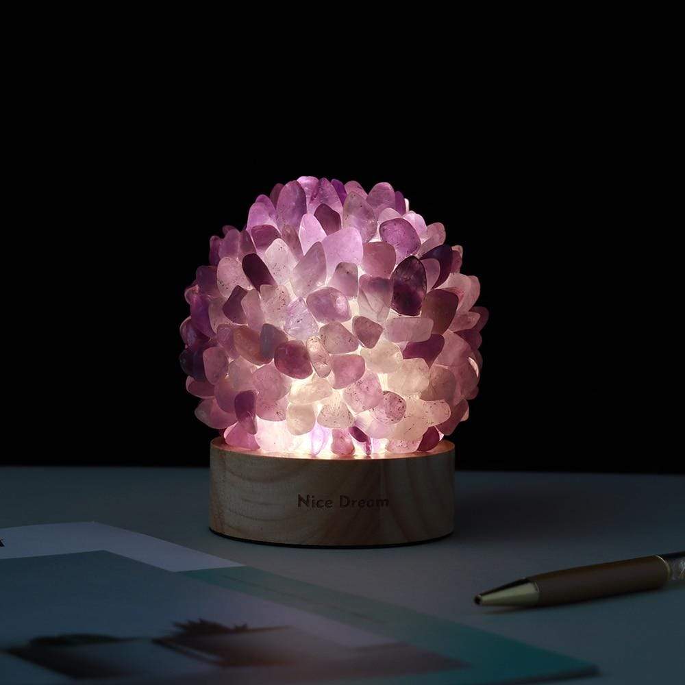 Rock Quartz Crystal Lamp