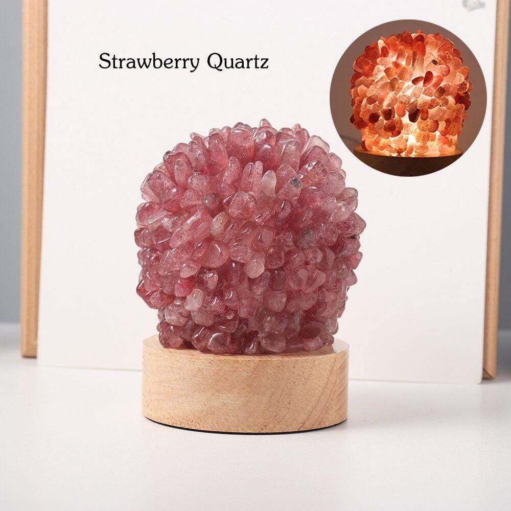 Rock Quartz Crystal Lamp