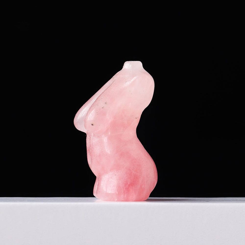 Rose Quartz Female Silhouette Crystal
