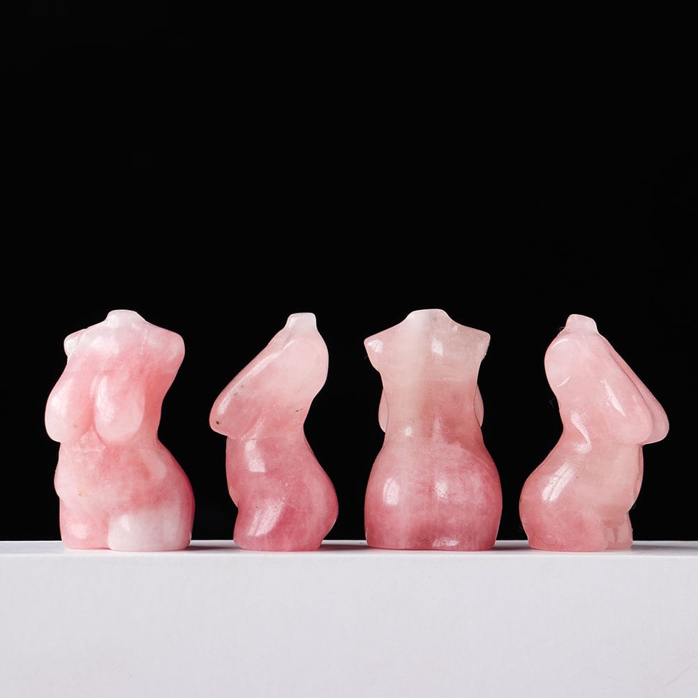 Rose Quartz Female Silhouette Crystal