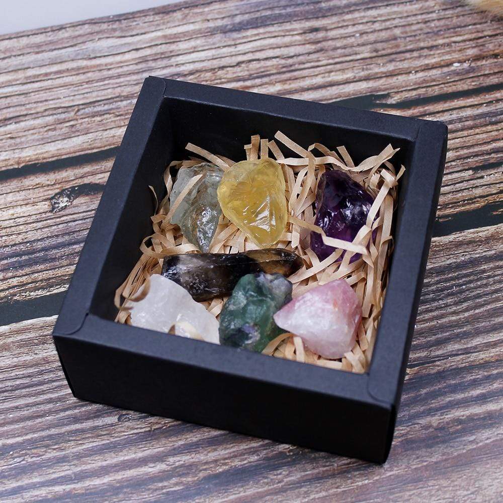 Seven Natural Crystals Gift Box