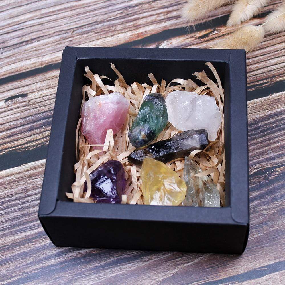 Seven Natural Crystals Gift Box