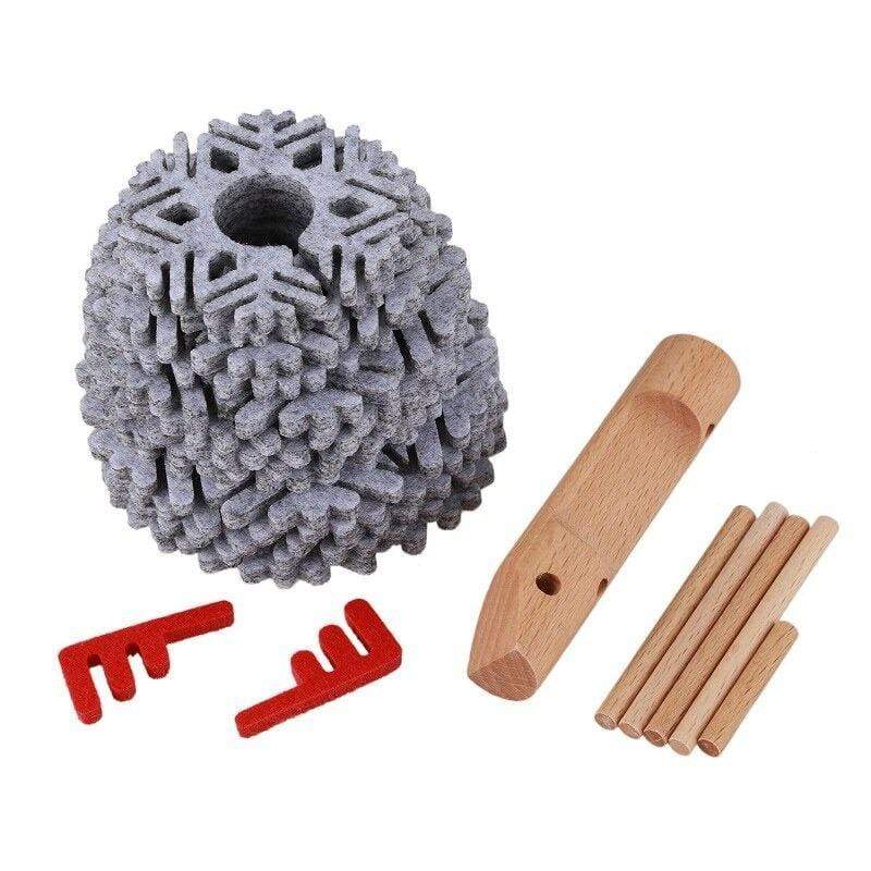 Sheep & Reindeer Snowflake Coasters with Wooden Stand