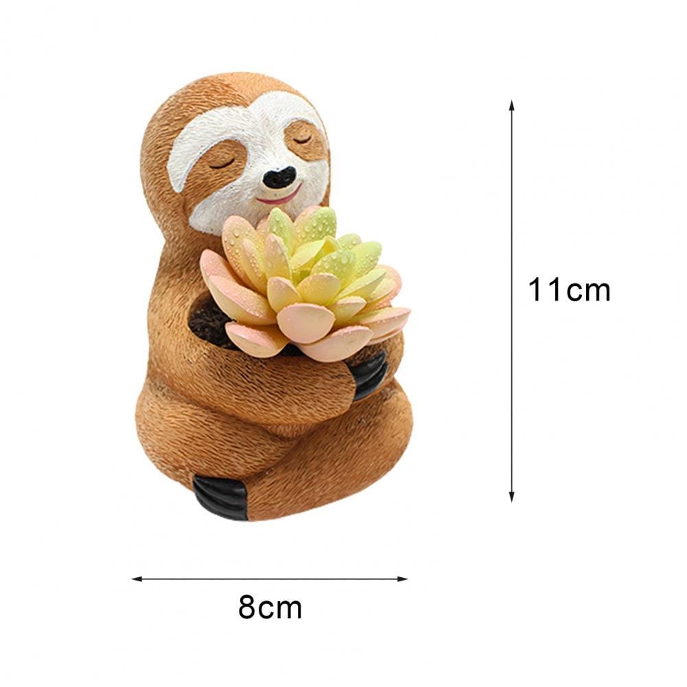 Sloth Resin Flower Pot
