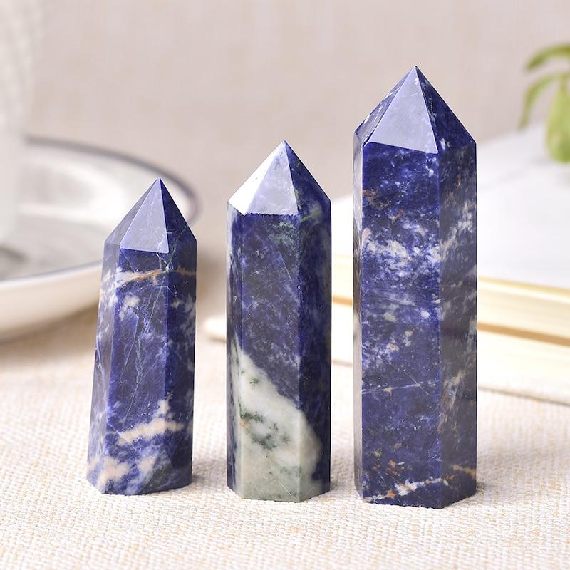Sodalite Quartz Crystal Point