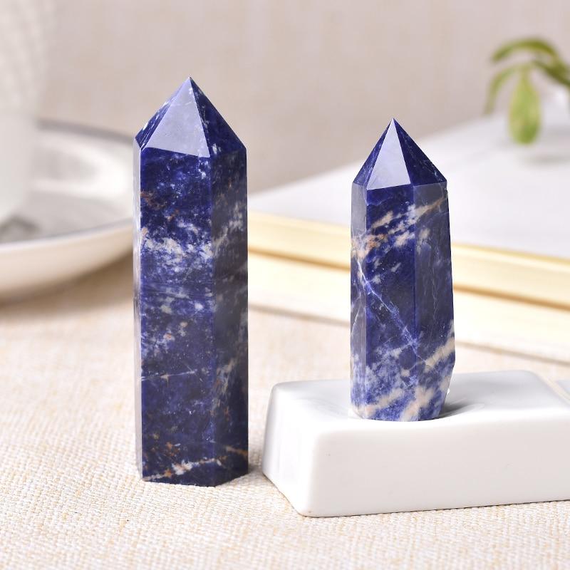 Sodalite Quartz Crystal Point