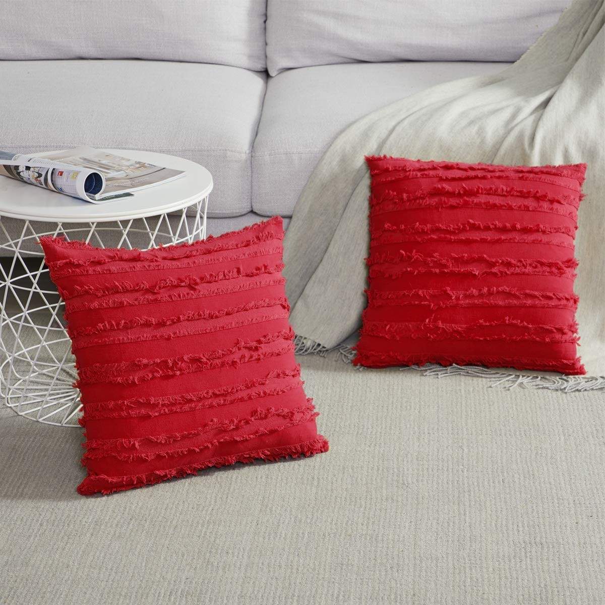 Square Cotton Pillow Cover (11 colors)