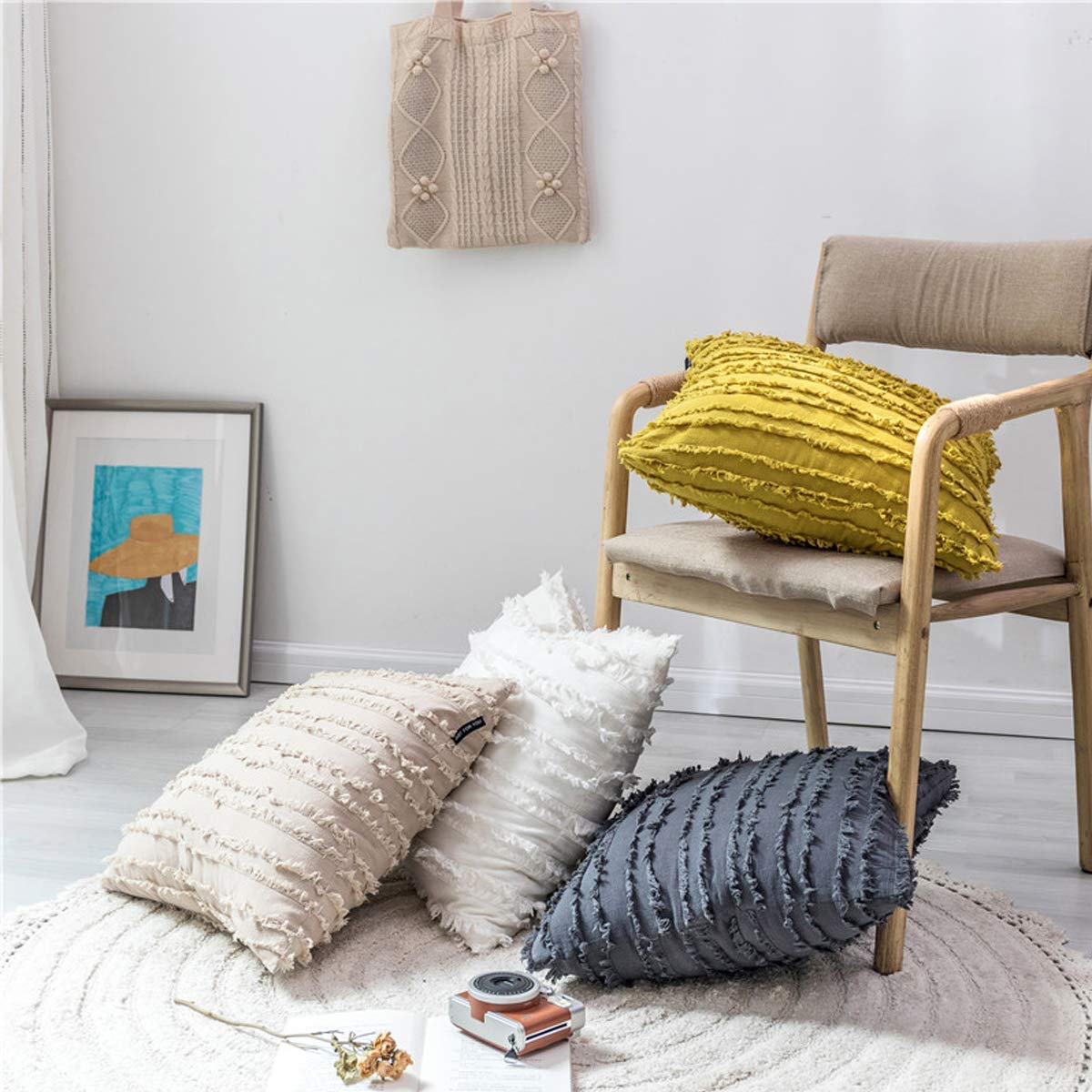 Square Cotton Pillow Cover (11 colors)