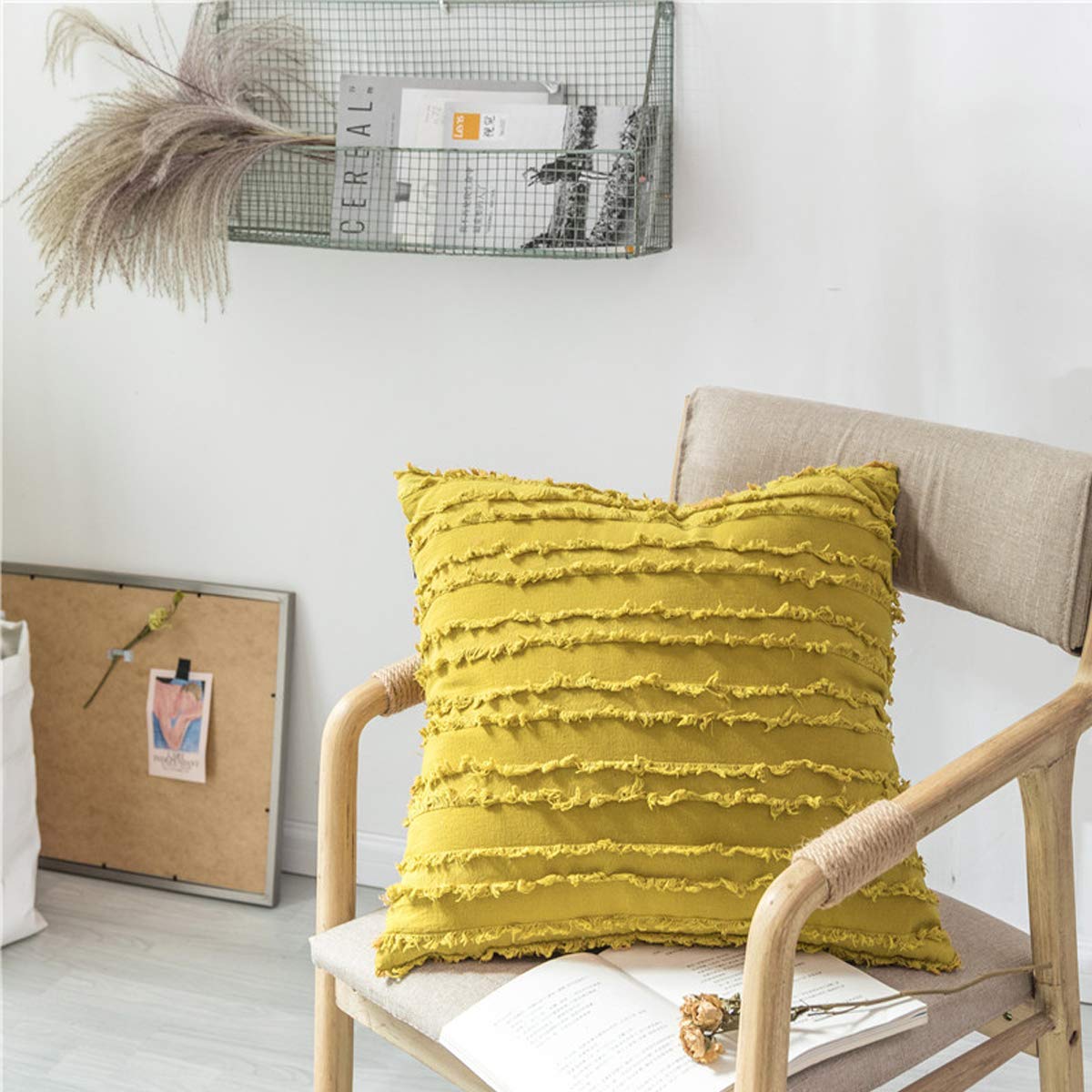 Square Cotton Pillow Cover (11 colors)