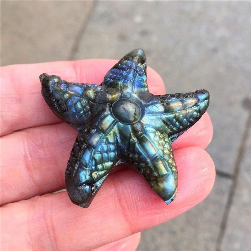 Labradorite Starfish Carving