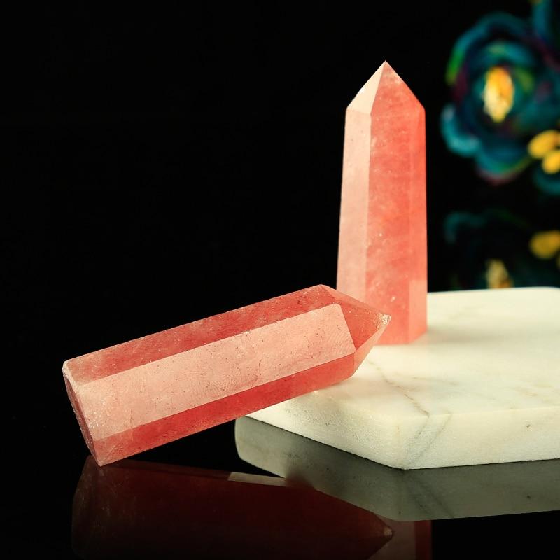 Strawberry Quartz Crystal Point Tower