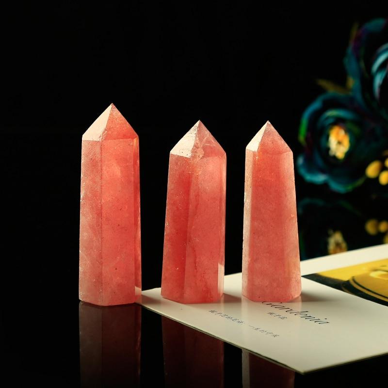 Strawberry Quartz Crystal Point Tower