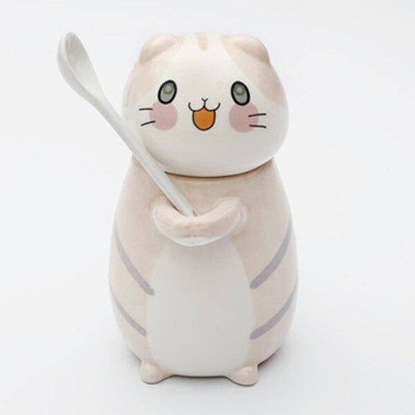 Cute Cat Coffee Mugs with Spoon