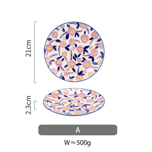 Colorful Floral Dinnerware Plates