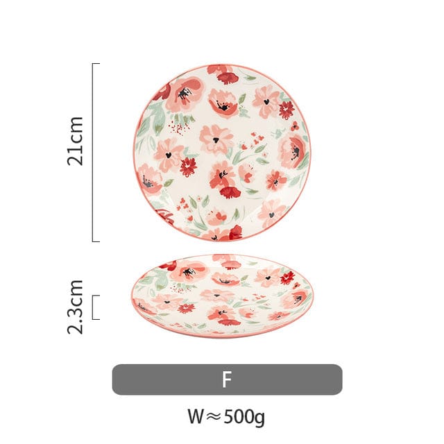 Colorful Floral Dinnerware Plates