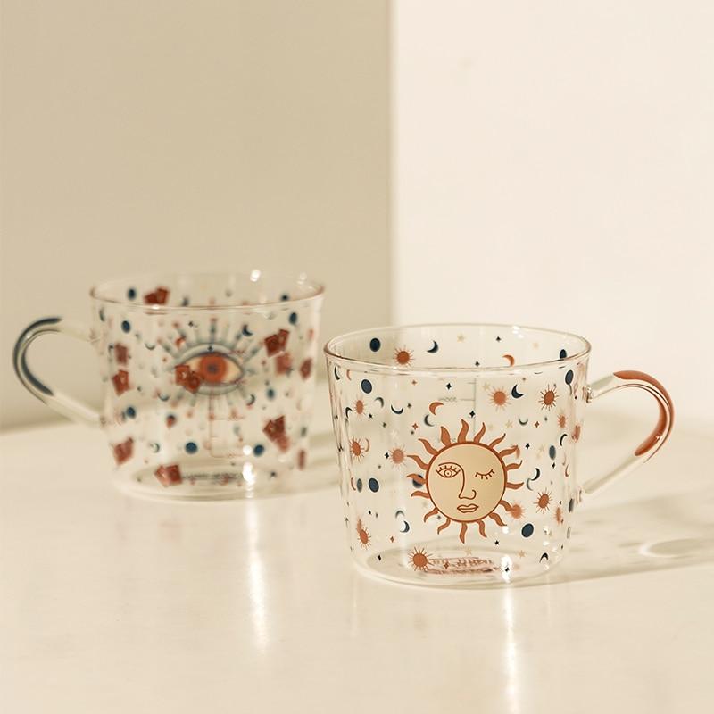 Sun & Evil Eye Glass Mug