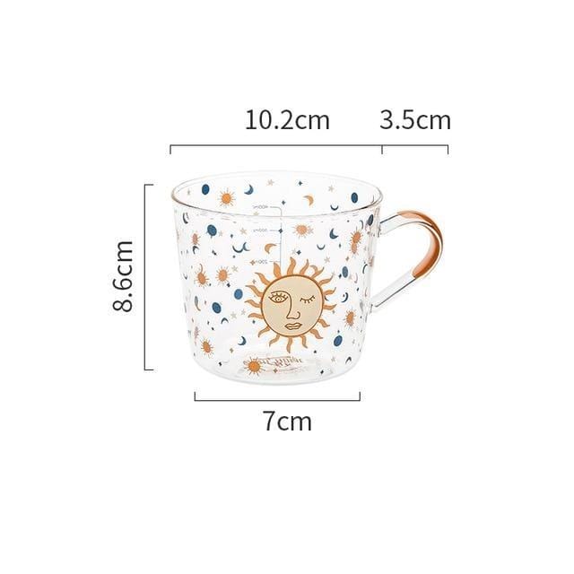Sun & Evil Eye Glass Mug